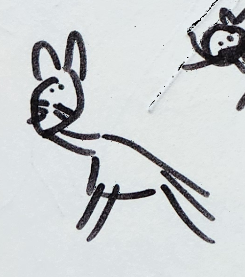 Handgezeichnete Katze Zappelz