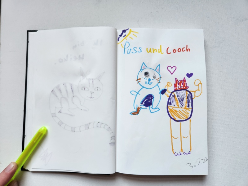 Handgezeichnete Katze Unbenannt