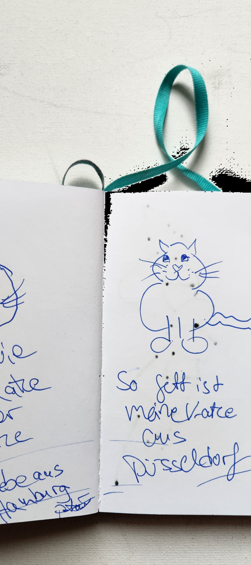 Handgezeichnete Katze Schnatterpups