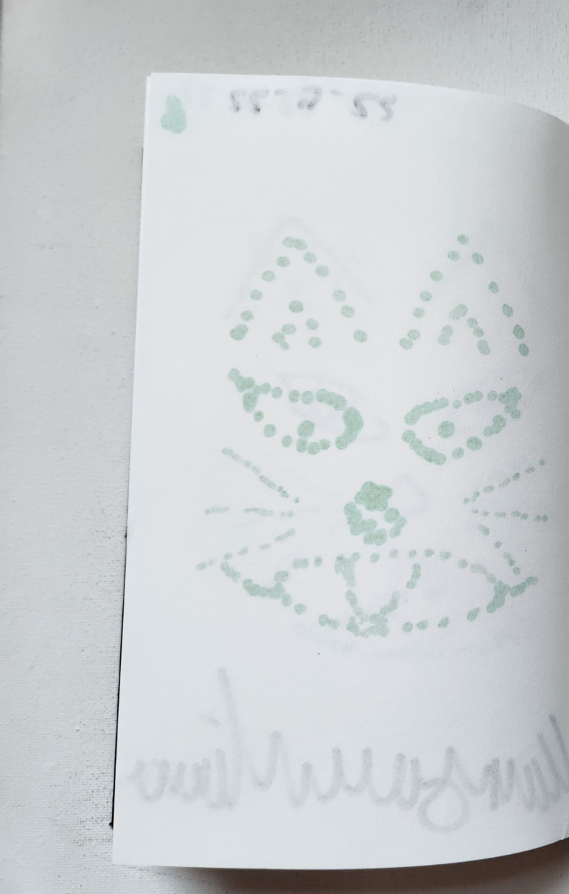 Handgezeichnete Katze Pünktchen