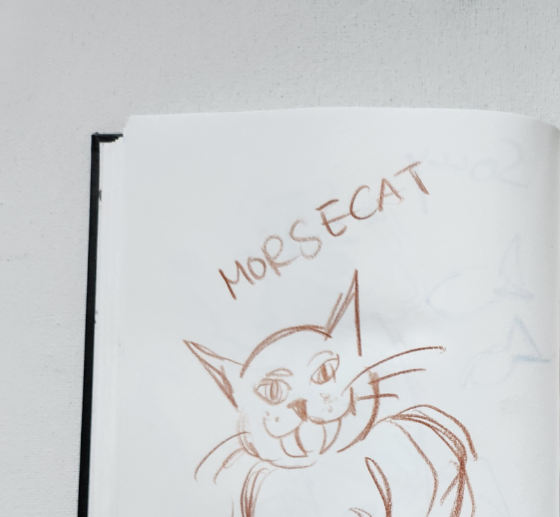 Handgezeichnete Katze MORSECAT