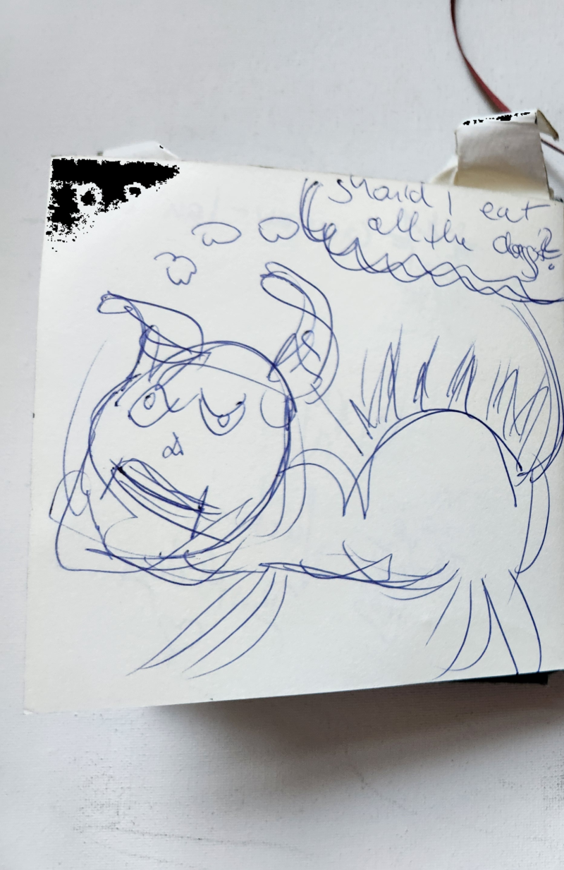 Handgezeichnete Katze Wuschelmaus