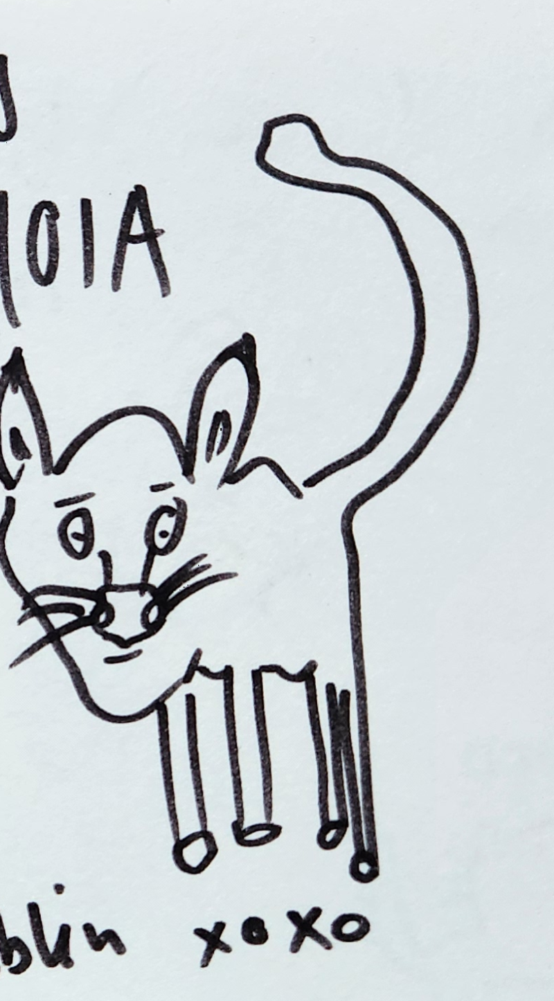 Handgezeichnete Katze Schnurrwisch