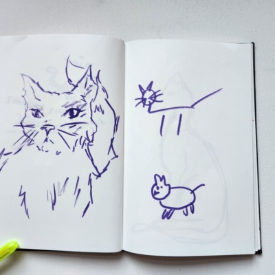 Unbenannte Katzenzeichnung