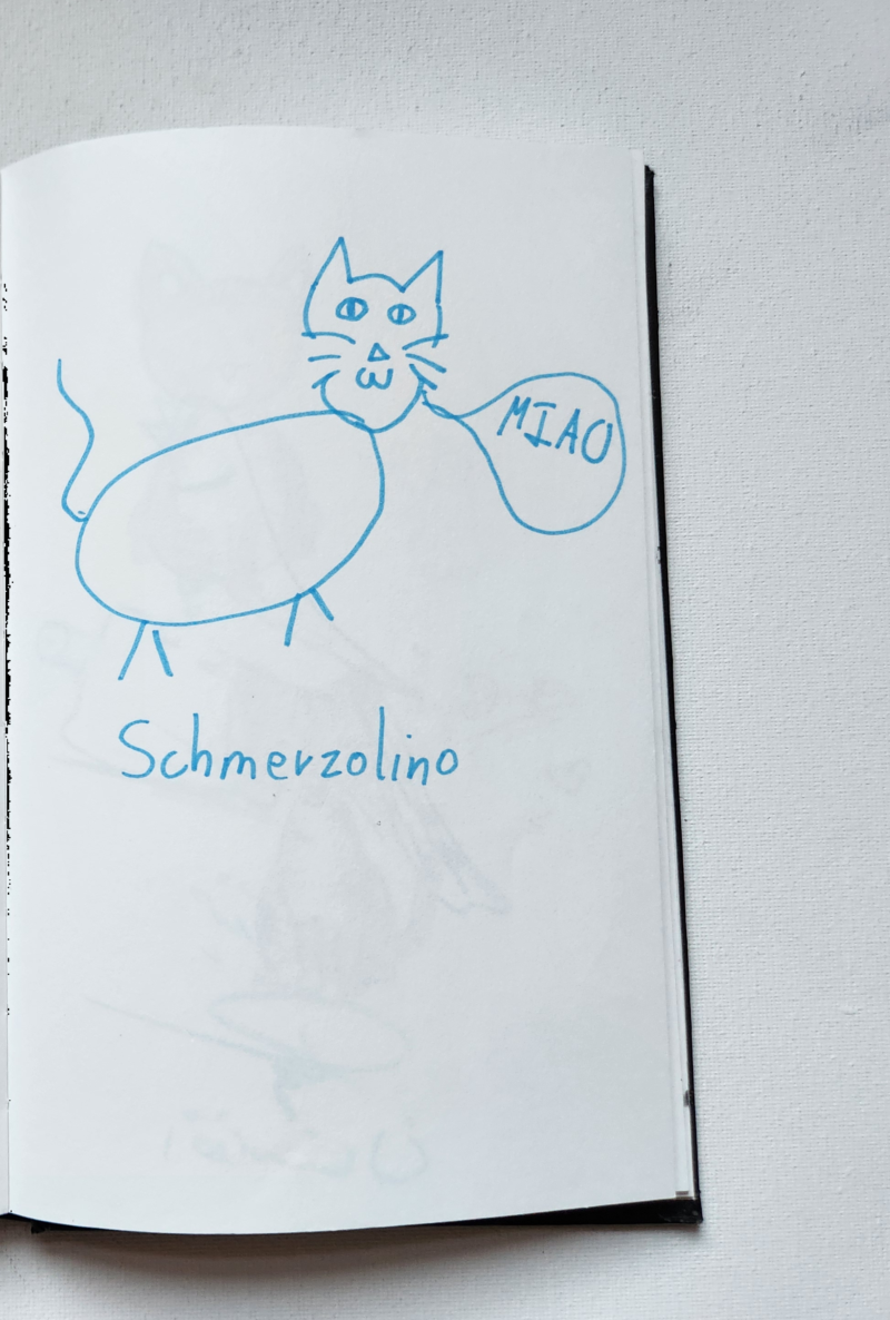 Handgezeichnete Katze Löwenherz