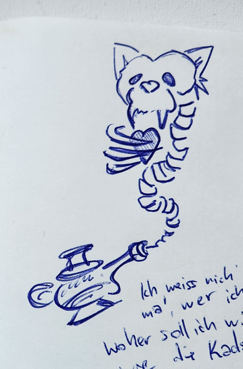 Handgezeichnete Katze Lumi