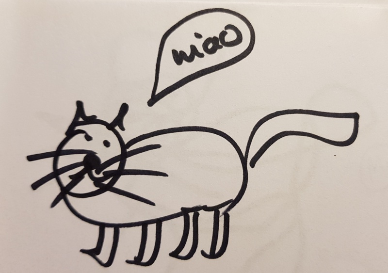 Handgezeichnete Katze Unbenannt