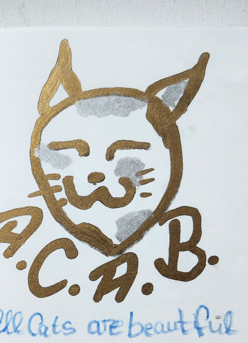 Handgezeichnete Katze Goldmimi