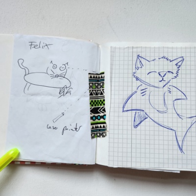 Unbenannte Katzenzeichnung