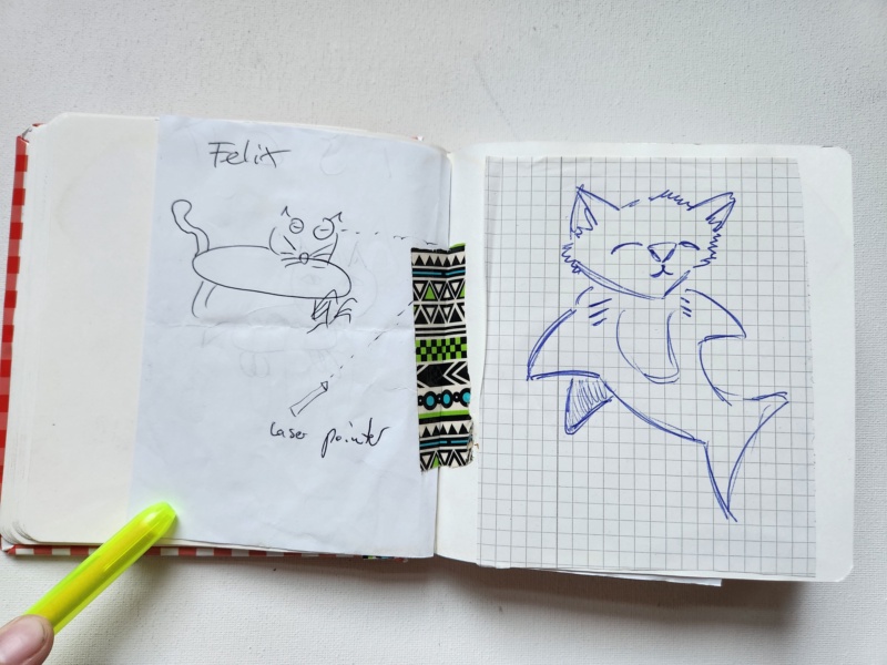 Handgezeichnete Katze Unbenannt