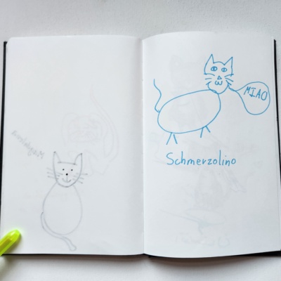 Unbenannte Katzenzeichnung