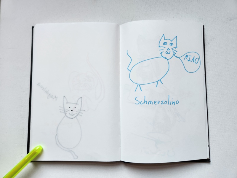 Handgezeichnete Katze Unbenannt