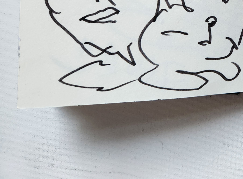 Handgezeichnete Katze Schlumpfi