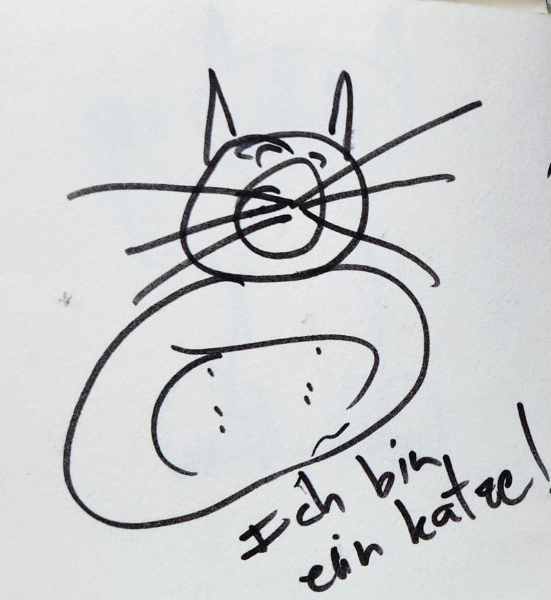 Handgezeichnete Katze Kritz
