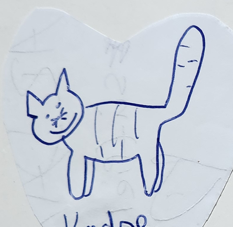 Handgezeichnete Katze Kudde