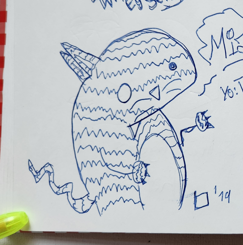 Handgezeichnete Katze Wuschelkönig