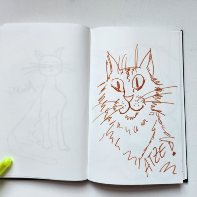 Unbenannte Katzenzeichnung