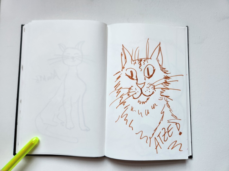 Handgezeichnete Katze Unbenannt