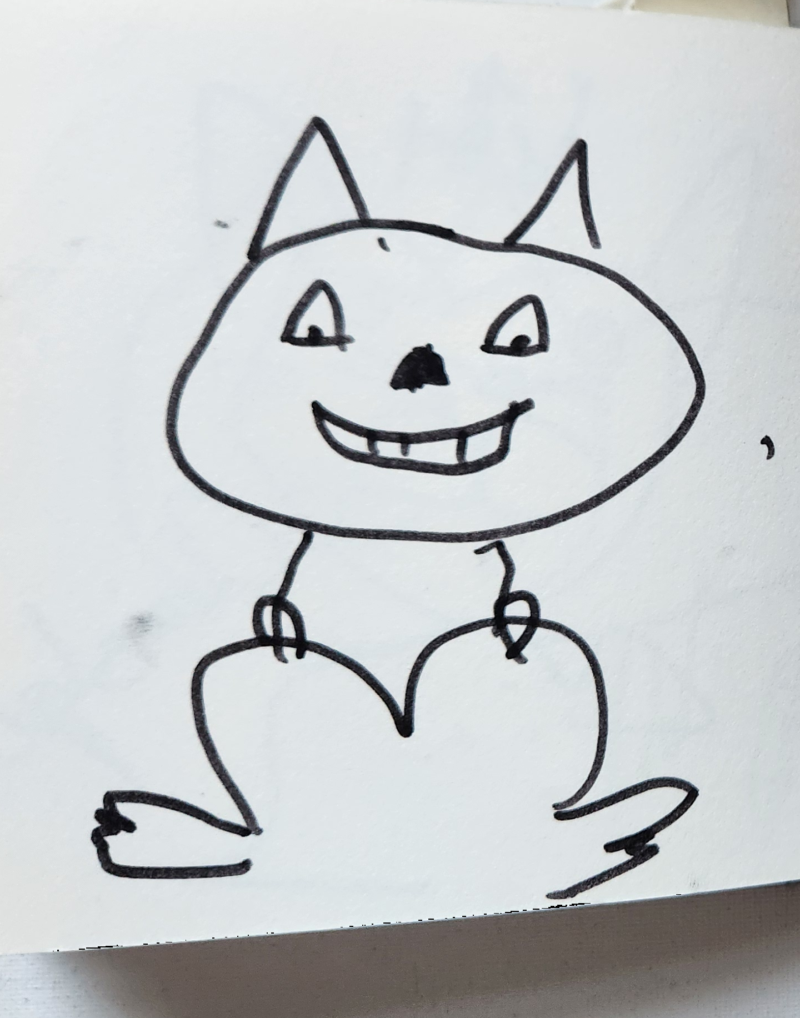 Handgezeichnete Katze Zippel