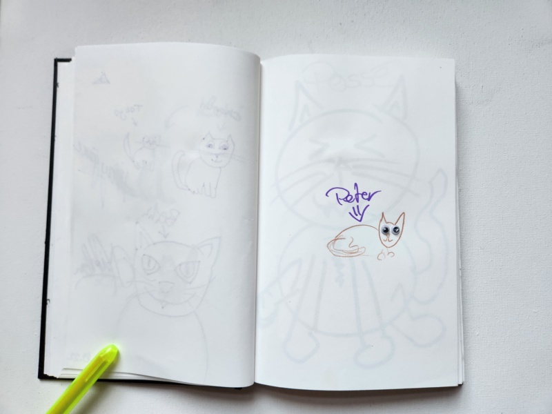 Handgezeichnete Katze Unbenannt