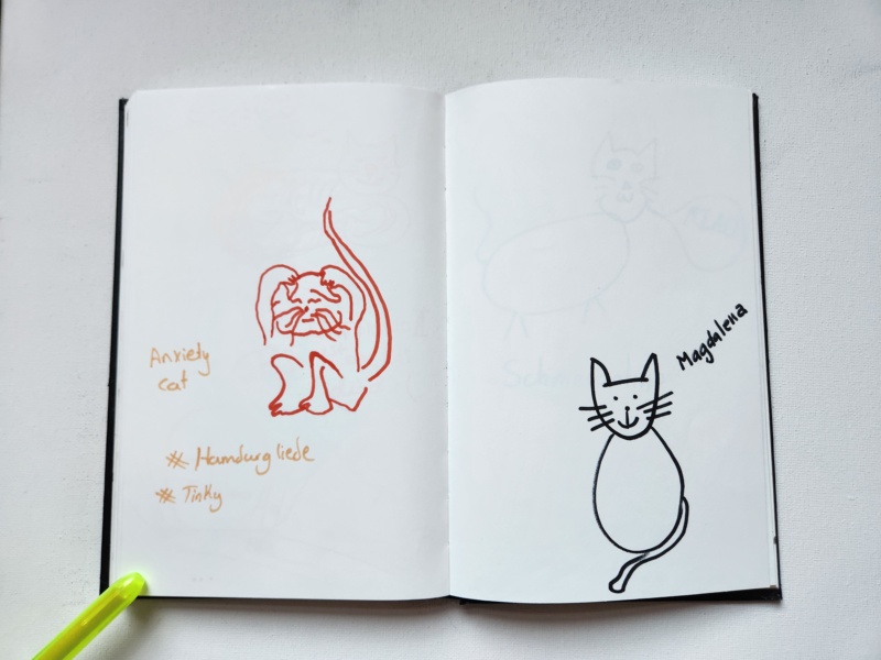 Handgezeichnete Katze Unbenannt