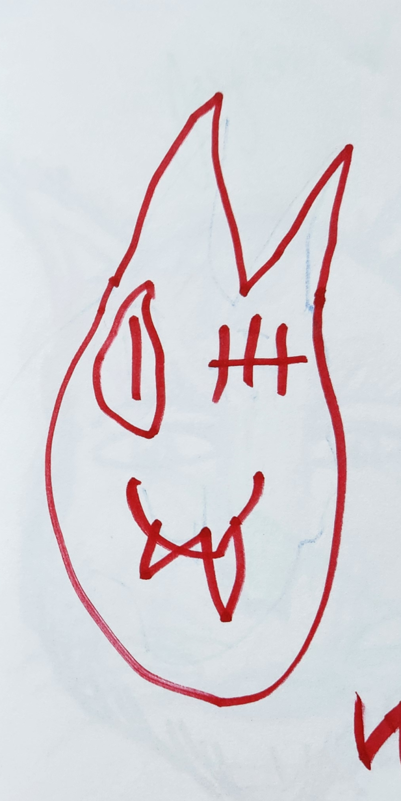 Handgezeichnete Katze Wuschelmax