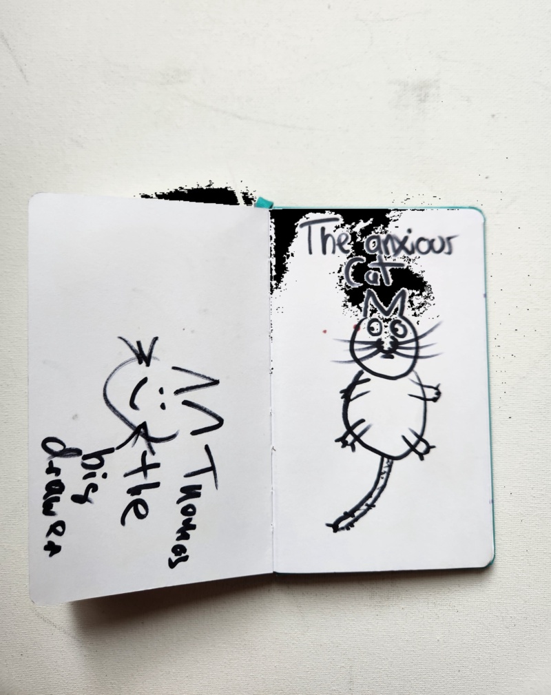 Handgezeichnete Katze Tintenmaus