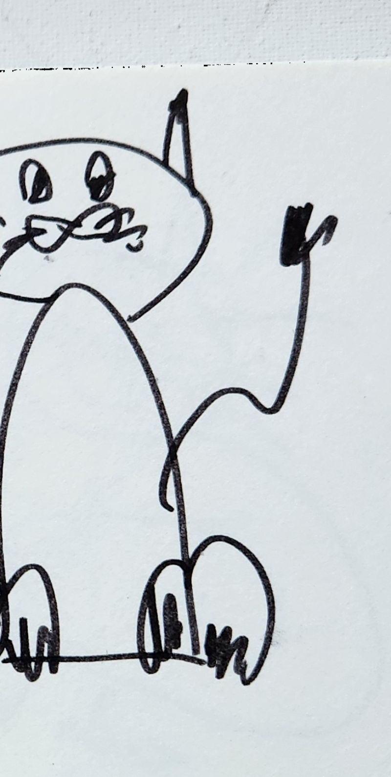 Handgezeichnete Katze Wackelfuß