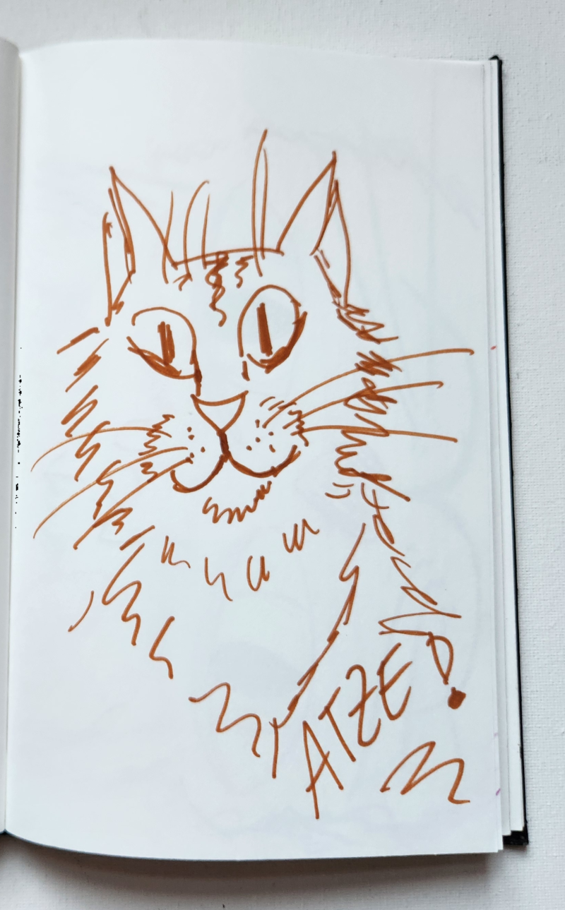 Handgezeichnete Katze Schnurretzefreund