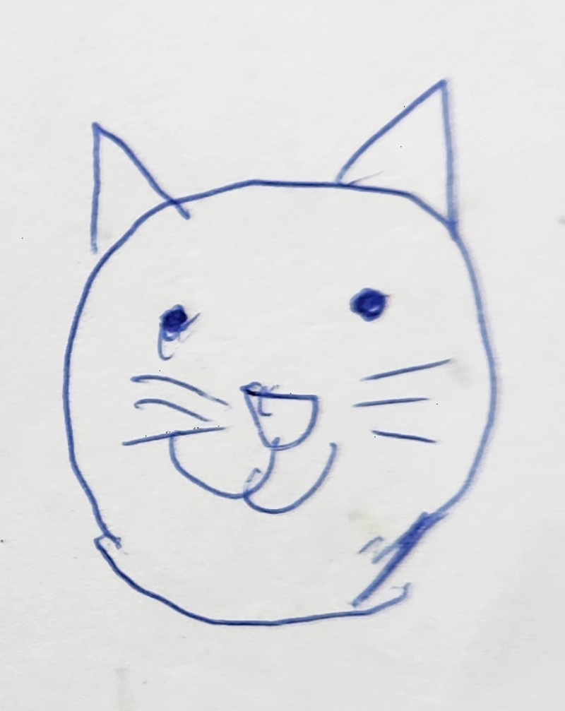 Handgezeichnete Katze Mauzikeks