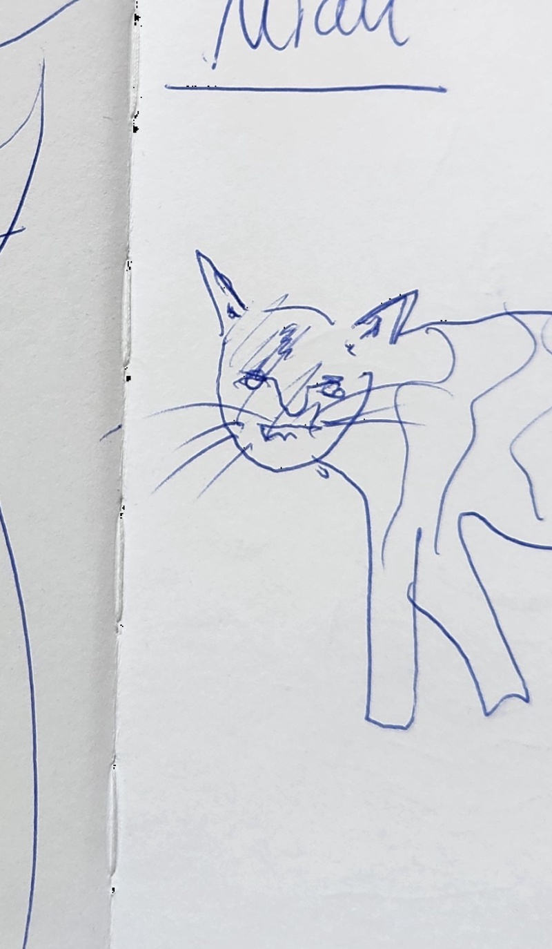 Handgezeichnete Katze Miau