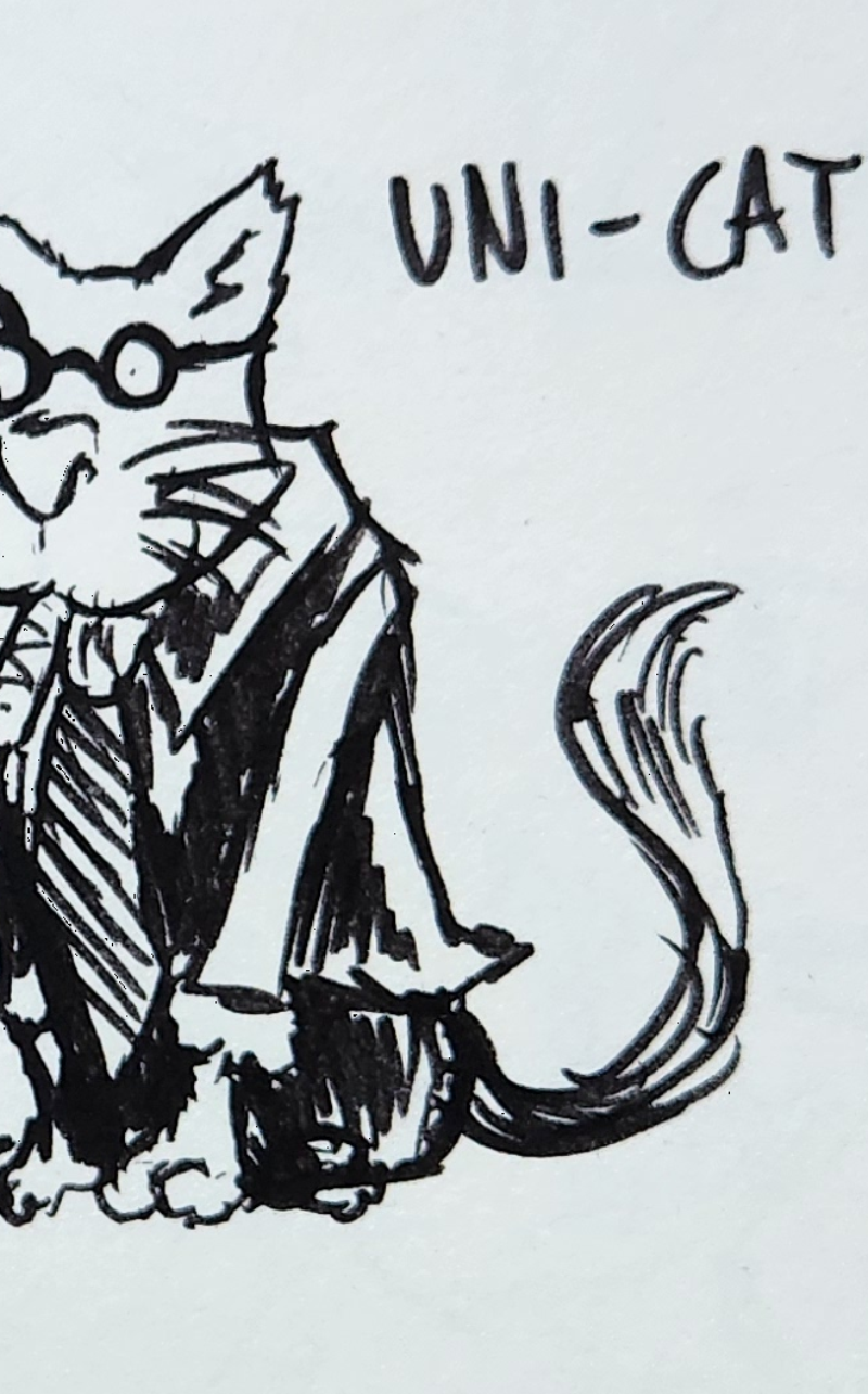 Handgezeichnete Katze UNI-CAT