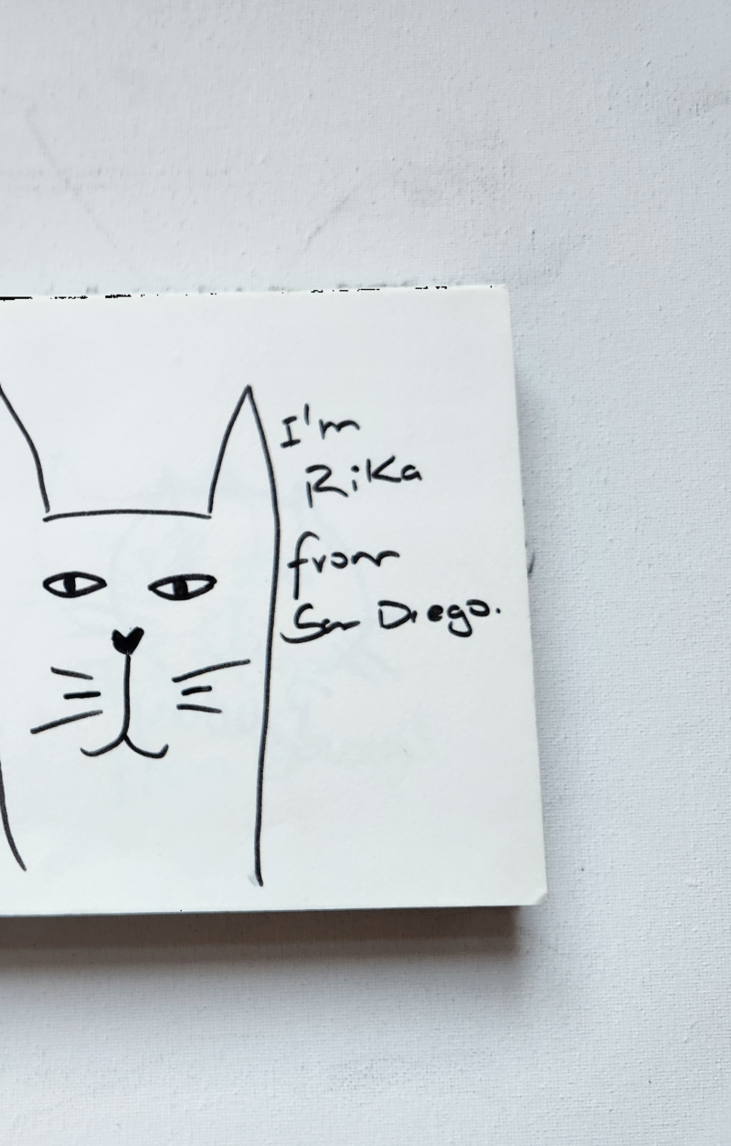 Handgezeichnete Katze Rika