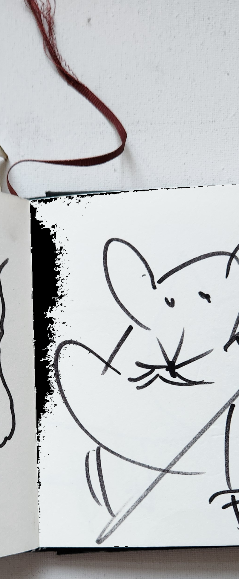 Handgezeichnete Katze Wuschel
