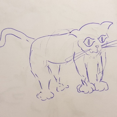 Unbenannte Katzenzeichnung