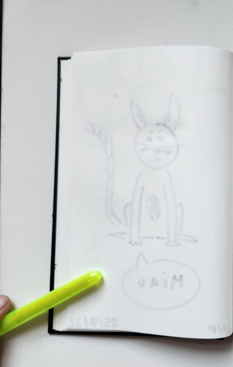Handgezeichnete Katze Miau