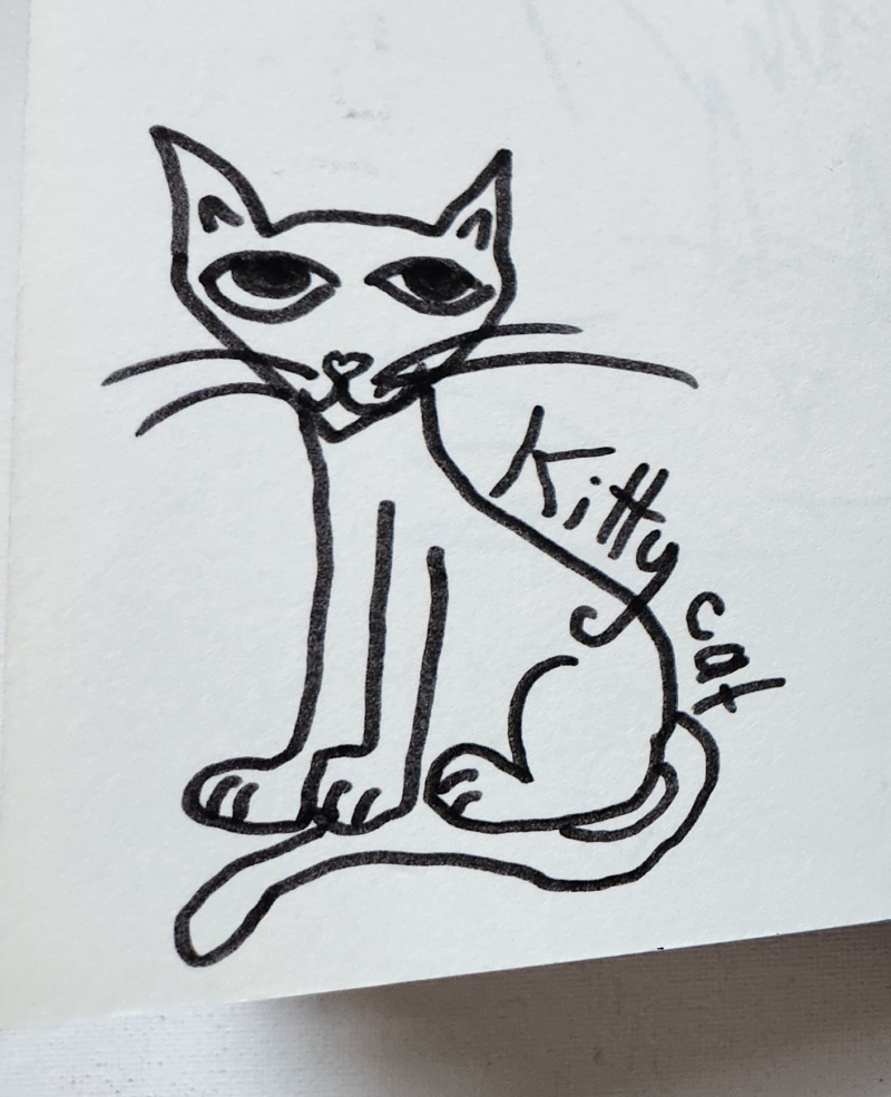 Handgezeichnete Katze Kitty cat