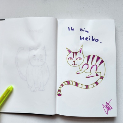 Unbenannte Katzenzeichnung
