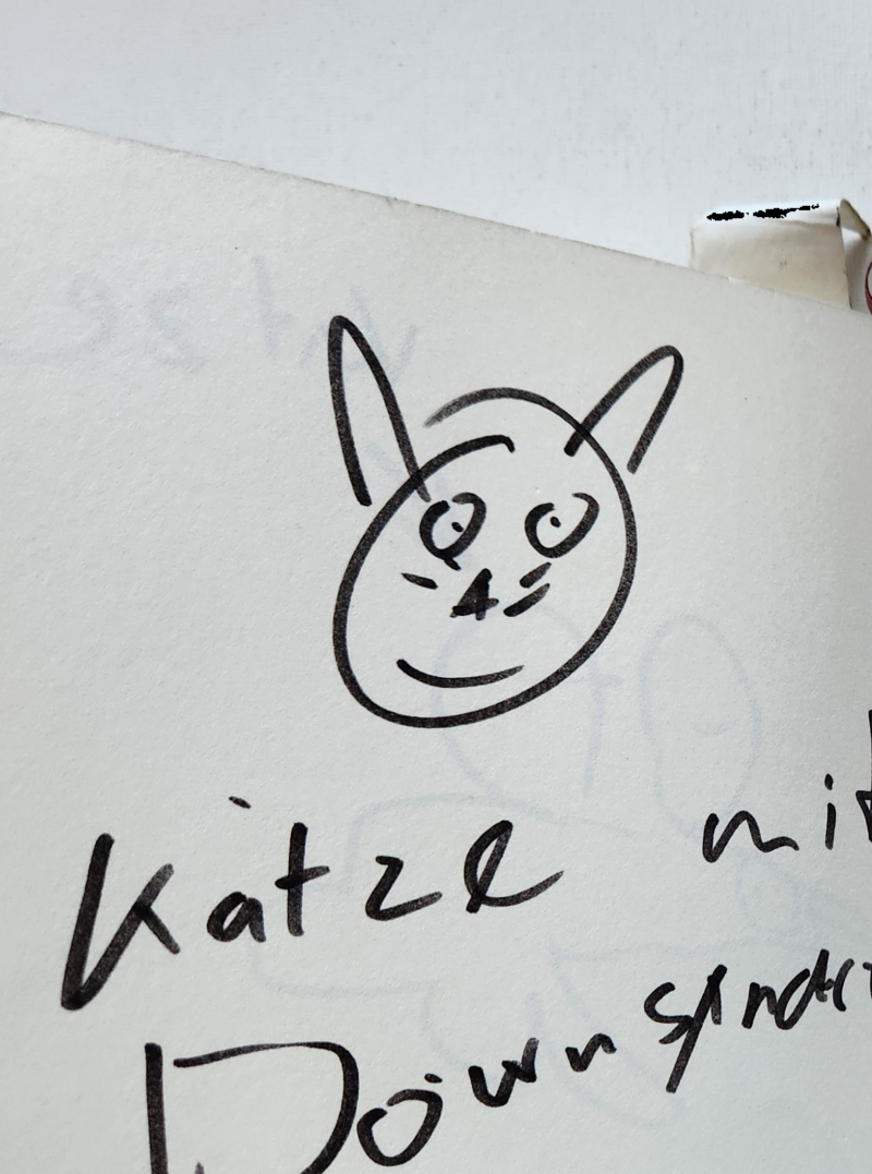 Handgezeichnete Katze Wuschelkatze