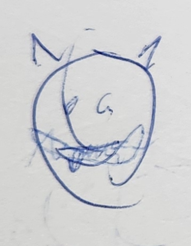 Handgezeichnete Katze Schnuddel