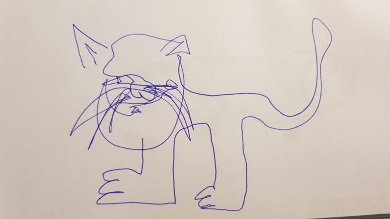 Handgezeichnete Katze Unbenannt