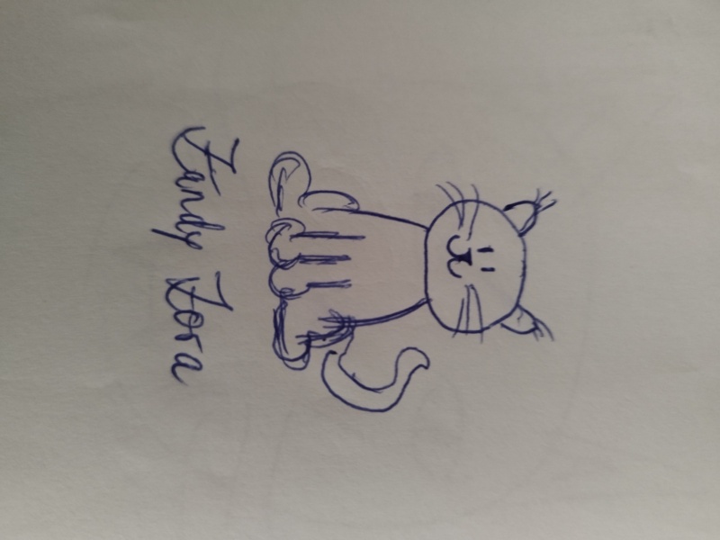 Handgezeichnete Katze Unbenannt