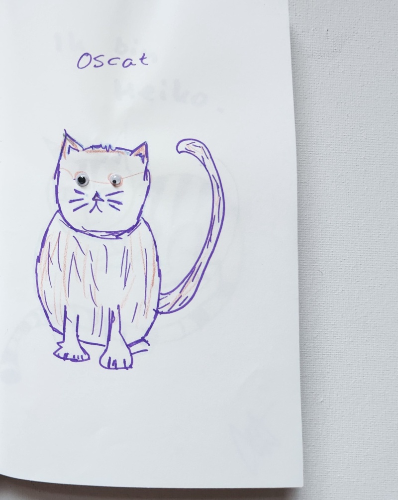 Handgezeichnete Katze Oscat