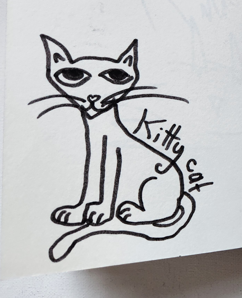 Handgezeichnete Katze Kitty cat