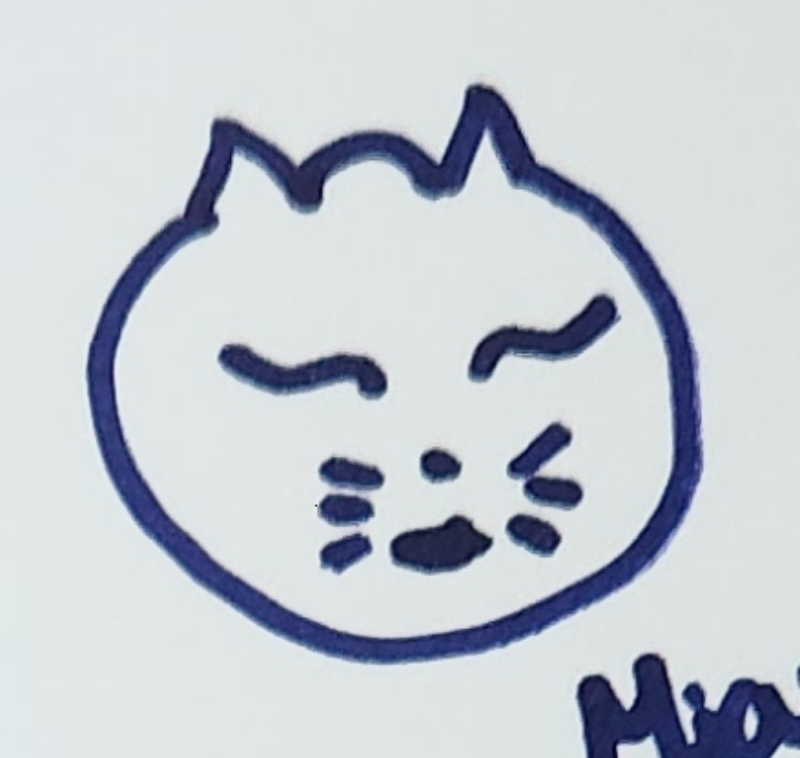 Handgezeichnete Katze Miau
