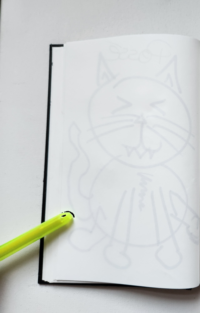 Handgezeichnete Katze Wuschelpfote