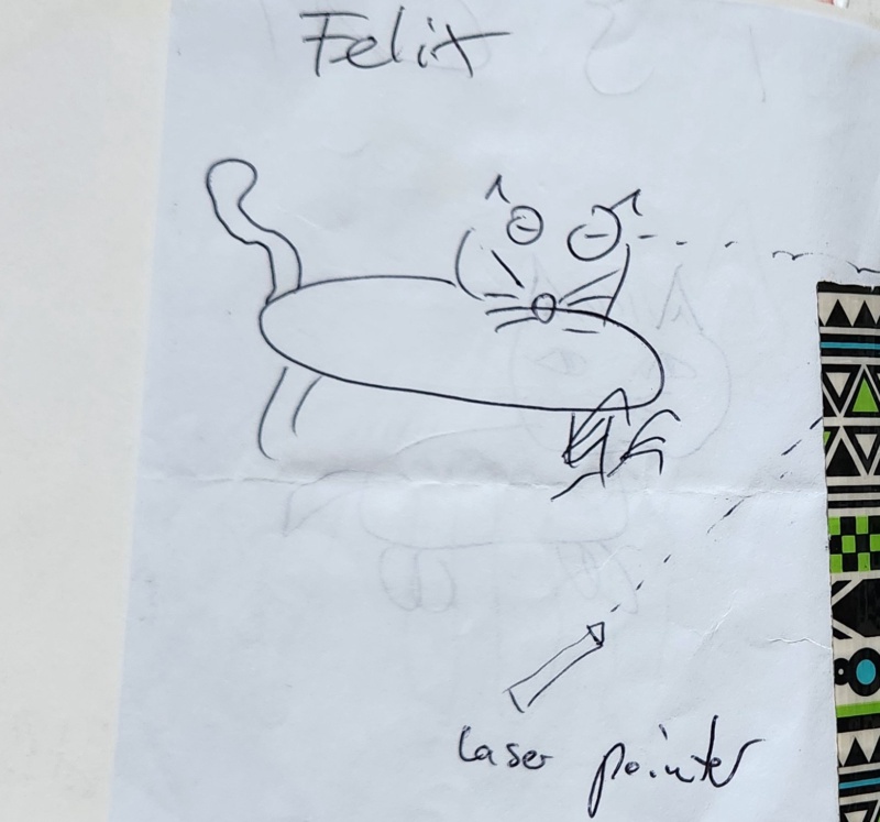 Handgezeichnete Katze Felix