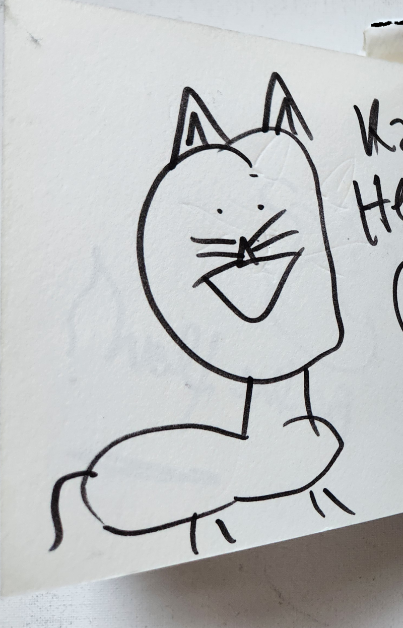 Handgezeichnete Katze Schnuffelkerl