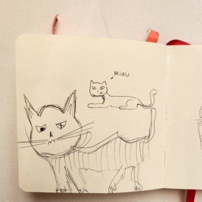 Unbenannte Katzenzeichnung