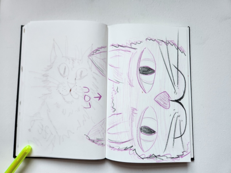 Handgezeichnete Katze Unbenannt